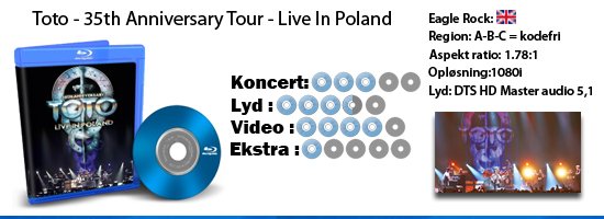 Toto 35th Anniversary Tour - Live In Poland blu-ray