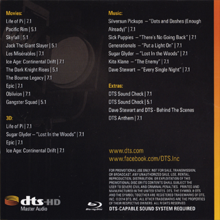 2014 DTS Blu-Ray Demo Disc Vol.18