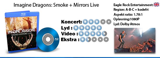 Imagine Dragons: Smoke + Mirrors Live Blu-ray
