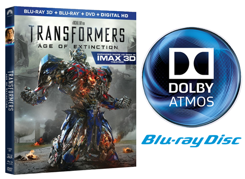 Transformers: Age of Extinction blu-ray disc with Dolby Atmos