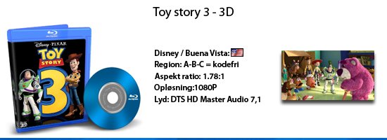Toy Story 3 - 3D blu-ray