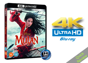Mulan 2020 UHD 4K blu-ray Quick review