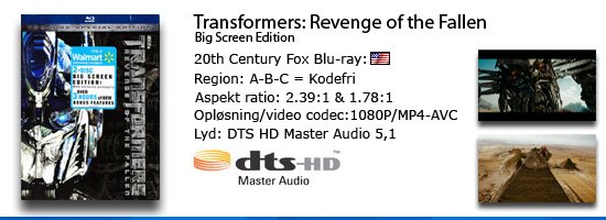 Transformers: Revenge of the fallen  (Big Screen Edition)