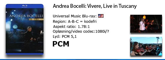 Andrea Bocelli: Vivere, live in Tuscany