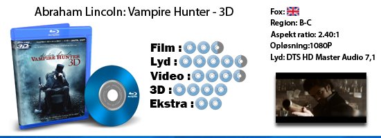 Abraham Lincoln: Vampire Hunter 3D Blu-ray