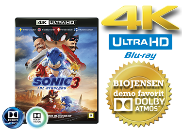 Sonic the Hedgehog 3 UHD 4K blu-ray anmeldelse