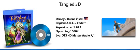 Tangled 3D blu-ray