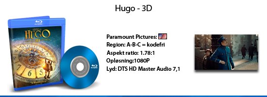 Hugo 3D blu-ray