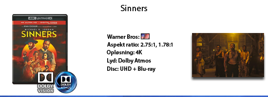 Sinners UHD 4K blu ray