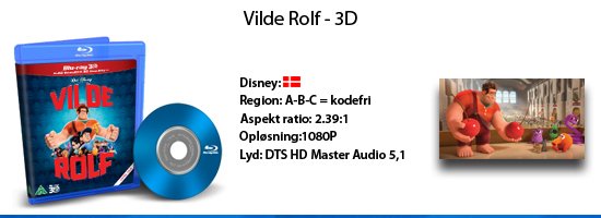 Vilde Rolf 3D blu-ray