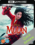 Mulan UHD 4K blu-ray Quick review