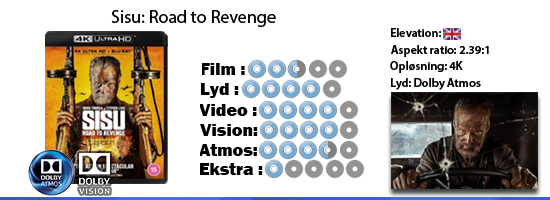 Sisu: Road to Revenge UHD 4K blu ray