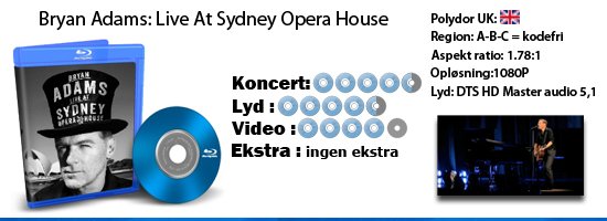 Bryan Adams: The Bare Bones Tour - Live at Sydney Opera House 