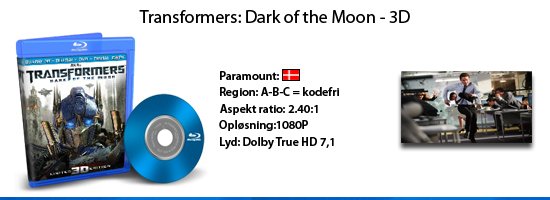 Transformers: Dark of the Moon 3D Blu-ray
