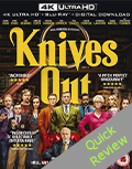 Knives out UHD 4K blu-ray Quick review
