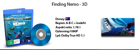 Finding nemo 3D blu-ray