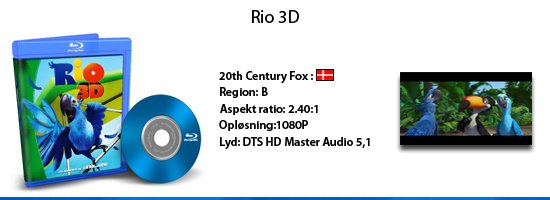 Rio 3D blu-ray