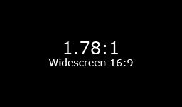 1.78:1 Widescreen 16:9