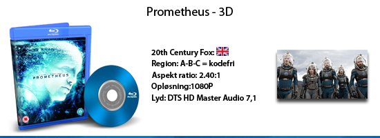Prometheus 3D Blu-ray