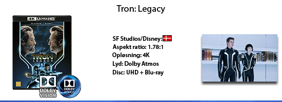 Tron: Legacy UHD 4K blu ray