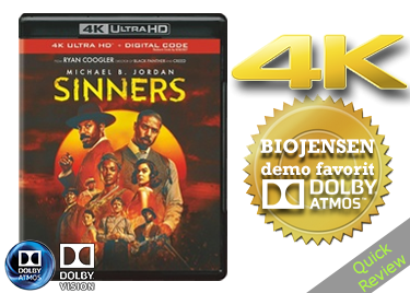 Sinners UHD 4K blu ray Quick review