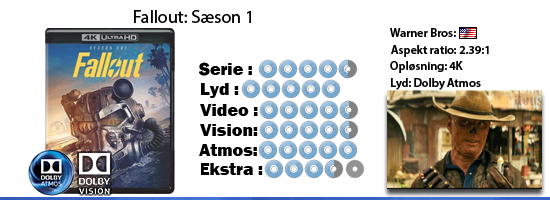 Fallout: S&aelig;son 1 UHD 4K blu ray