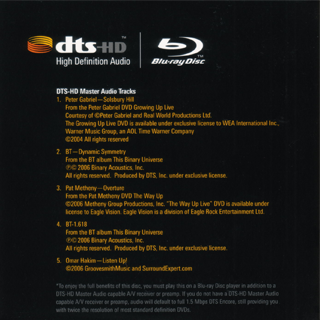 DTS Blu-Ray Demo Disc 2006