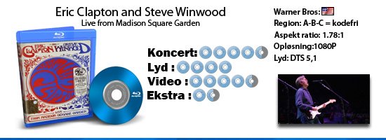 Eric Clapton and Steve Winwood Live from Madison Square Garden