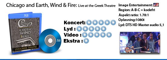 Chicago and Earth, Wind & Fire: Live at the Greek Theatre 