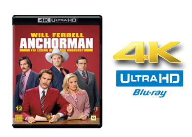 Anchorman: The Legend of Ron Burgundy UHD 4K blu ray anmeldelse