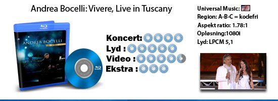 Andrea Bocelli: Vivere, Live in Tuscany 